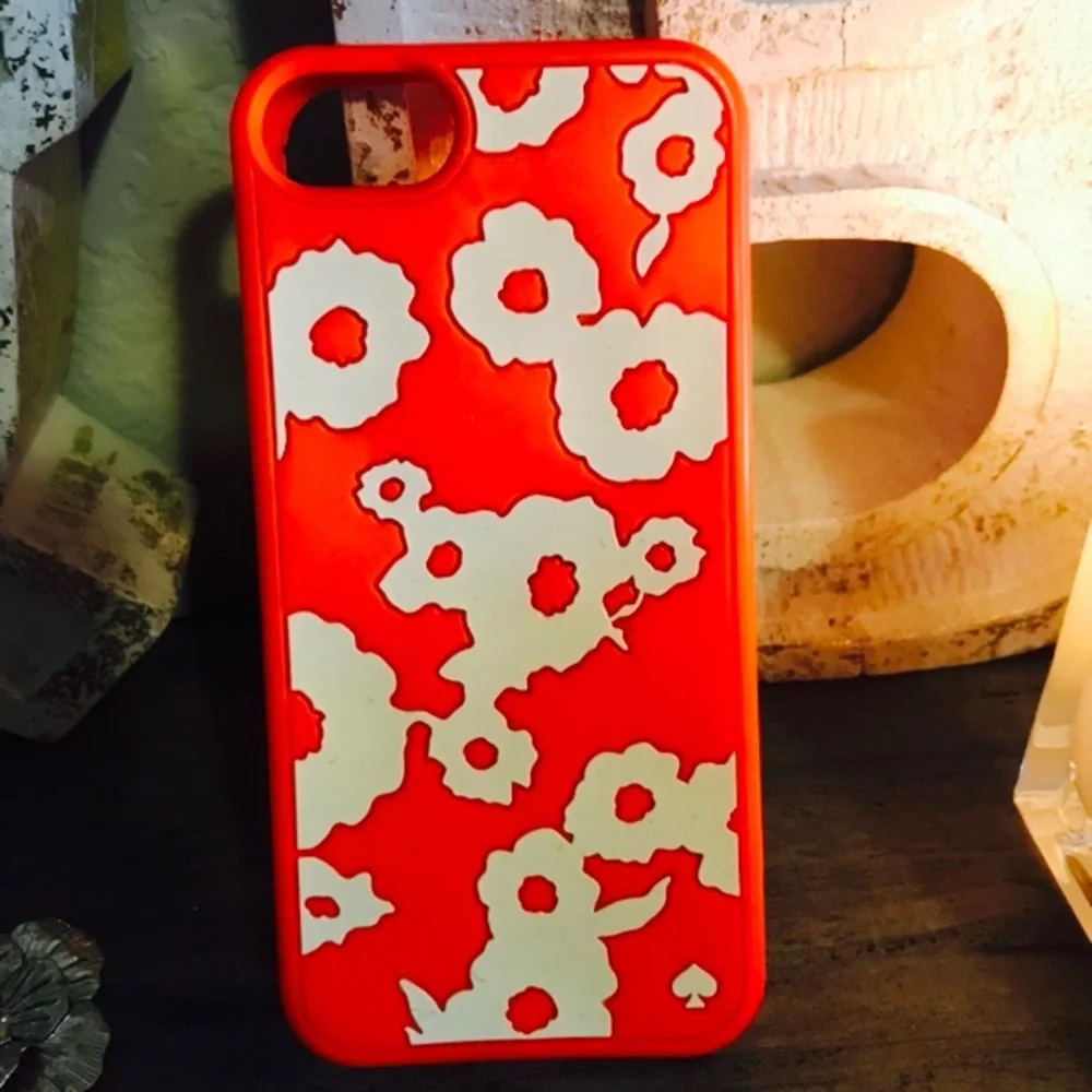 Kate Spade Poppy Floral iPhone 5s SE 1st Gen Case Red Orange